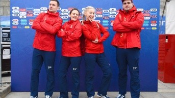 Voluntarios de La Copa del Mundo. (Foto: Internet.)