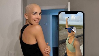 María Teresa, la Flaca Guerrero, mientras corre. (Foto: Cuenta de IG de María Teresa Guerrero)