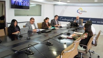 La sesión del Consejo de la Judicatura, en Quito. (Cortesía del CJ)