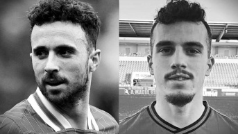 Diogo Jota y André Silva. (ARCHIVO)
