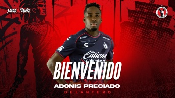 Adonis Preciado, nuevo jugador de los Xolos de Tijuana (Foto: Xolos de Tijuana)