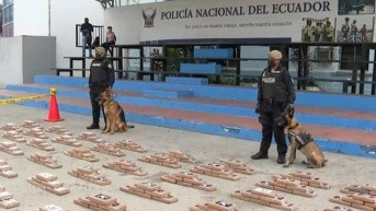 Decomiso de drogas, paquetes con cocaína. (Foto: Televistazo)