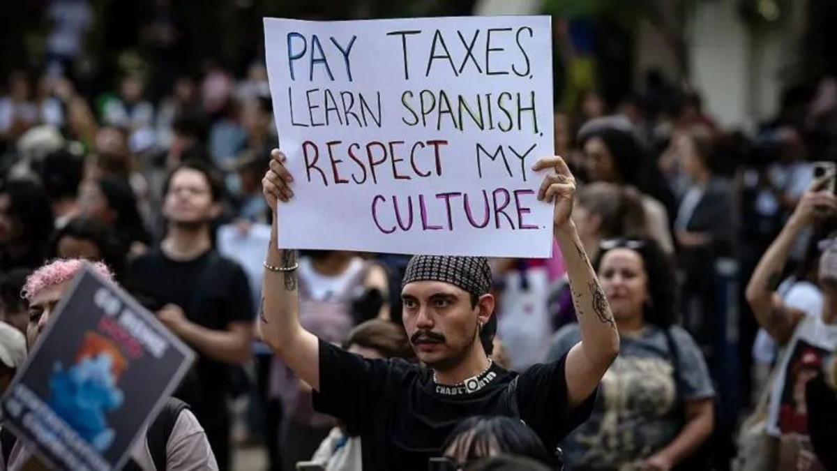Protesta en Ciudad de México contra la gentrificación. (GETTY IMAGES)
