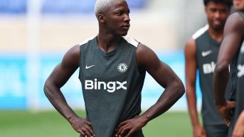 Moisés Caicedo en un entrenamiento con el Chelsea (Foto: Chelsea)