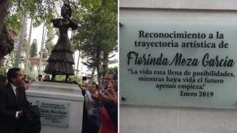 Estatua en honor a Florinda Meza (X: @FlorindaMezaCH)