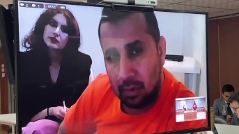 Foto de alias Fito durante su audiencia de extradición, el 11 de julio del 2025. (Corte Nacional de Justicia)