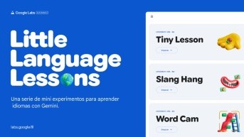 Portada de Google Labs de su herramienta Little Language Lessons (LLL) (Foto de Google)