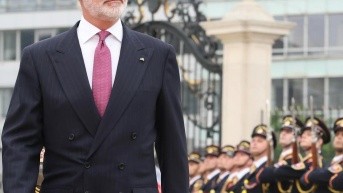 Felipe VI durante su visita a Eslovaquia. (RRSS)