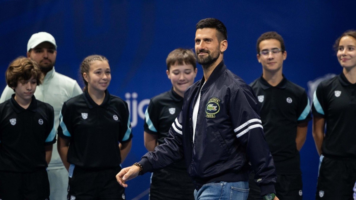 Novak Djokovic en presencia de su torneo ATP en Serbia. (Redes)