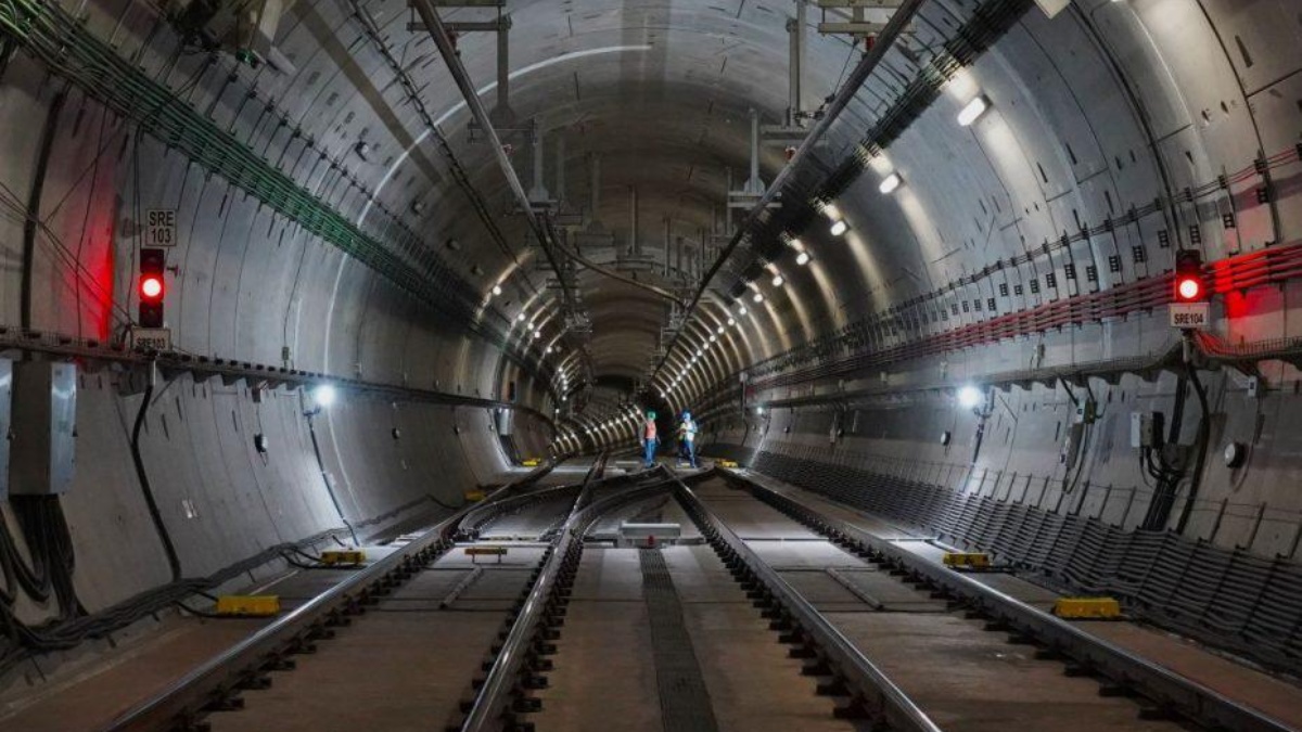 Uno de los túneles del Metro de Quito. (Cortesía del Metro de Quito)