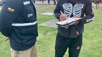 El momento en que fue sancionado el infractor. (Cortesía de la UBA)