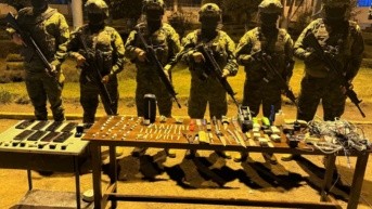 La Brigada de Caballería Blindada del Ejército Ecuatoriano realizó un operativo especial para mantener el orden interno. (Ejército Ecuatoriano)