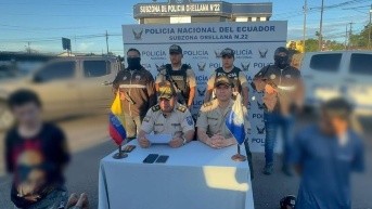 Dos hombres fueron aprehendidos en Orellana. (Policía Nacional)