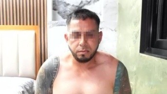 Foto de Lizandro L., integrante de Los Lobos que fue capturado en una narcovivienda de Los Ríos. (Ministerio de Defensa)