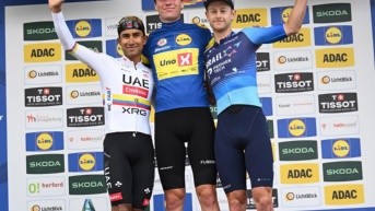 Tres ganadores de la Vuelta a Alemania. (Foto: Internet.)