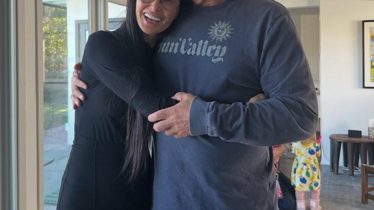 Demi Moore en la más reciente visita a la casa de Bruce Willis. (RRSS)