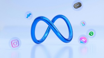 Logo de Meta, una empresa de tecnología fundada por Mark Zuckerberg (Foro de Mariia Shalabaieva [Unsplash])