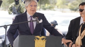 Guillermo Lasso en un evento en 2023. (API)