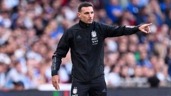 El entrenador de Argentina, Lionel Scaloni, en un partido por Eliminatorias (Foto: Internet)