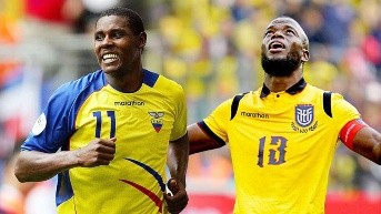 El exdelanatro de la selección de Ecuador, Agustín Delgado, y Enner Valencia, máximo goleador histórico de Ecuador (Foto: Ecuavisa)