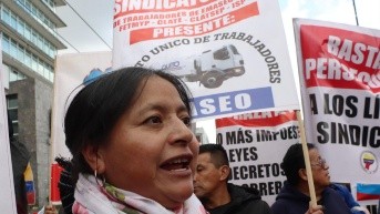 11 de septiembre del 2025. Concentraciones para la marcha en Quito. (API)