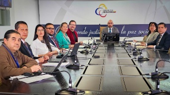 La sesión del Pleno del Consejo de la Judicatura en Quito. (Cortesía del CJ)