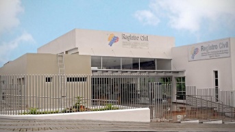 Exteriores de la agencia del Registro Civil en Macas. (Foto: Registro Civil)