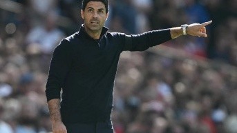El entrenador del Arsenal, Mikel Arteta, en un partido por la Premier League (AFP)