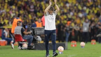 Sebastián Beccacece se mostró contento por los logros conseguidos por la selección de Ecuador. (EFE)