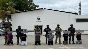 Los capturados pertenecerían a la organización criminal Los Choneros. (Ministerio del Interior)