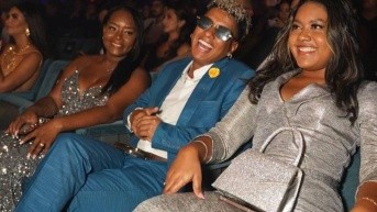 Jombriel y su pareja en la gala de los Premios REM. (RRSS)