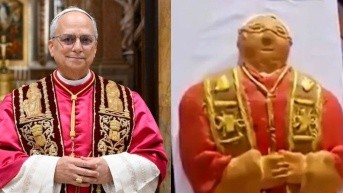 Pastel inspirado en el papa León XIV se viraliza en redes sociales. (Redes Sociales)