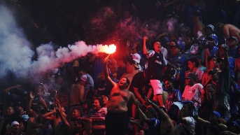 Hinchada de Emelec en el Clásico del Astillero (API)