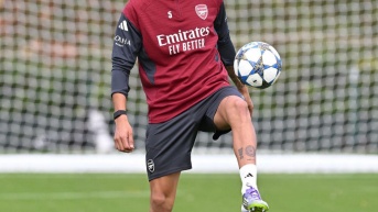 Piero Hincapié en un entrenamiento con el Arsenal (Foto: AFC)