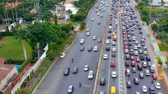 Tráfico en Samborondón (Archivo)