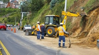 Imagen de archivo de trabajos en la av. Oswaldo Guayasamín. (Quito Informa)