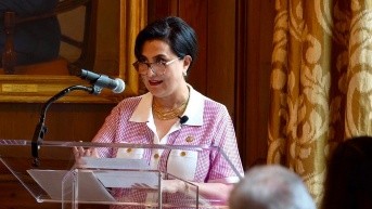 Gabriela Sommerfeld, ministra de Relaciones Exteriores y Movilidad Humana. (Cancillería ecuatoriana)