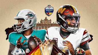Poster promocional del encuentro a disputarse en Madrid, España (NFL)