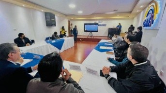 La sesión en la que se aprobó el material electotal. (Cortesía del CNE)