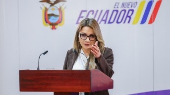 Carolina Jaramillo, vocera de Gobierno, durante un anuncio el 29 de septiembre (Flickr)