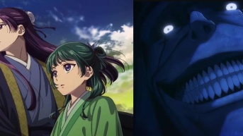 Los Diarios de la Boticaria (izq) destronó a Solo Leveling (der) como el anime mejor valorado del 2025 (Collage por Ecuavisa)