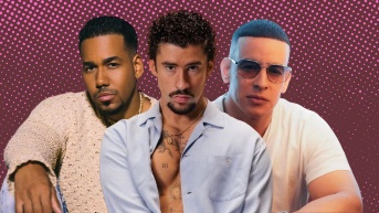 Bad Bunny, Romeo Santos y Daddy Yankee. (Ecuavisa)