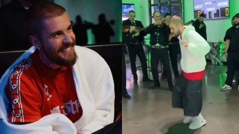 Justin Bieber durante un evento en Los Ángeles. (RRSS)