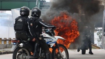 Las protestas se desarrollan en diferentes zonas de Quito. (API)