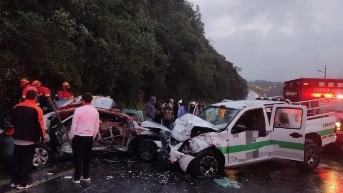 Uno de los siniestros de tránsito que se reportaron durante este fin de semana. (ECU 911)