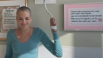 Última quimioterapia de la Flaca Guerrero. (Redes Sociales)