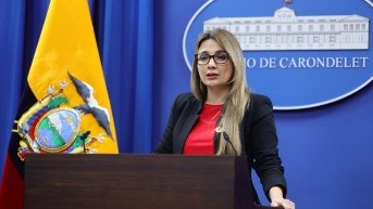 Carolina Jaramillo, vocera del Gobierno, en rueda de prensa el 6 de octubre. (Flickr Presidencia)