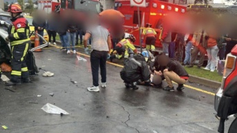 Seis personas resultaron heridas. (Bomberos Quito)