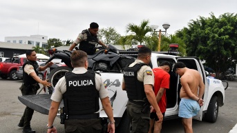 Policía detiene a los presuntos implicados en el ataque armado a Brayan Angulo este 16 de octubre en Portoviejo (API)