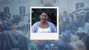 Pacha Terán es dirigente del movimiento indígena. (EFE e Internet)